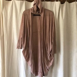 Volcom kimono open front striped sweater